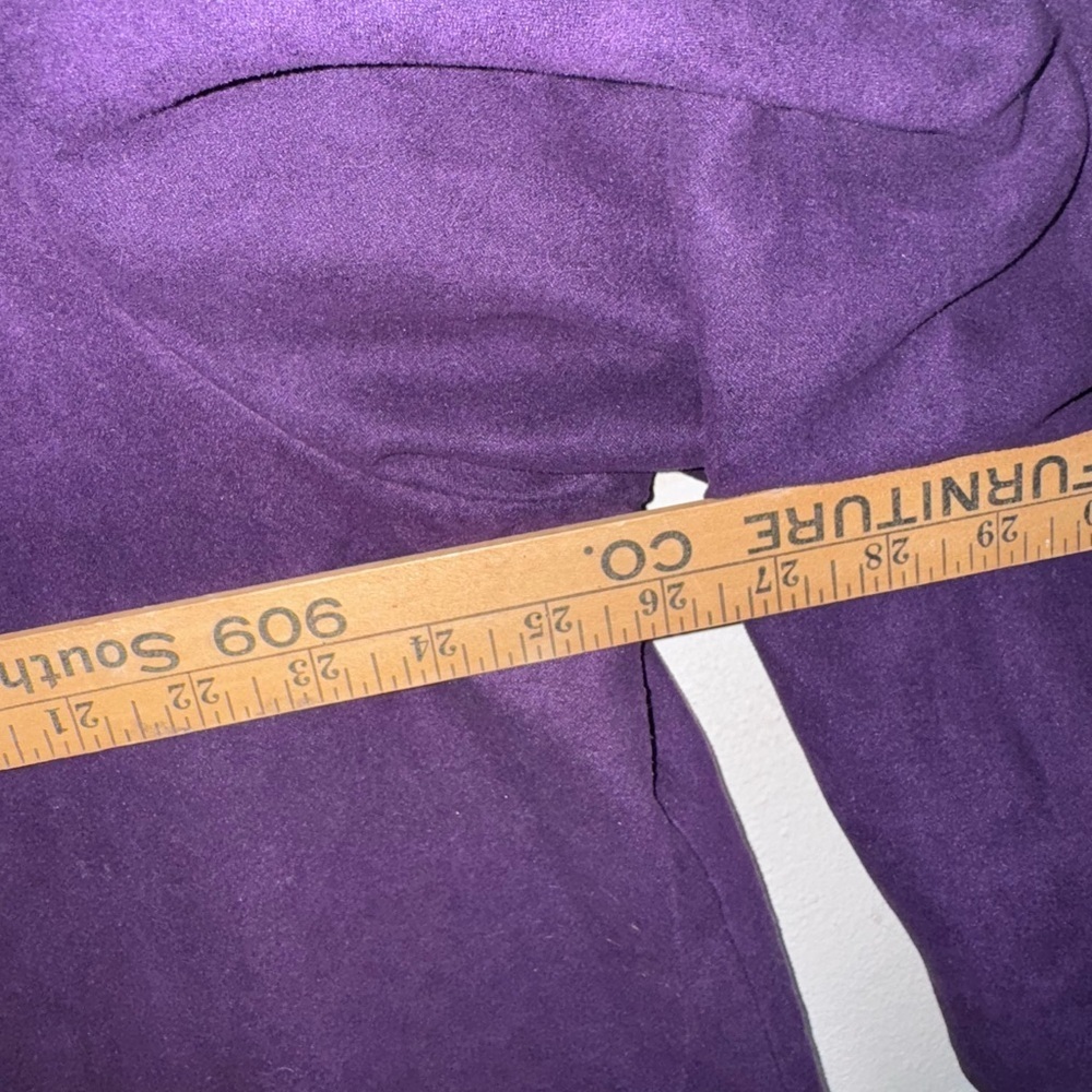 Catherines 2X Faux Suede Button Front Shirt Purple Long Sleeve Plus Size - Picture 7 of 7